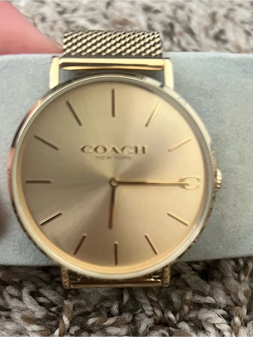 Men’s COACH Elliot Slim Gold Mesh Bracelet Watch